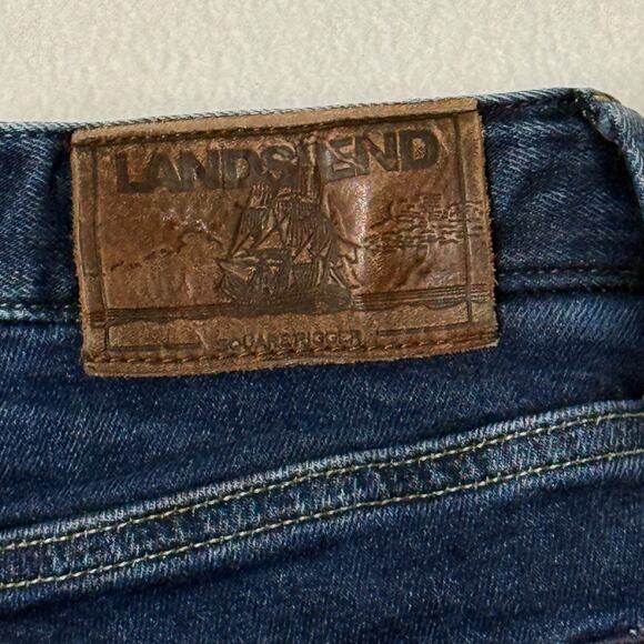 Lands End Square Rigger Mens Sz 36 Denim Jeans Dadcore Comfort Elastic Waist - Picture 6 of 11